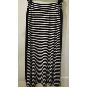 Soft Works Women's  Maxie  Black/White Stripe ‎ Skirt Size M